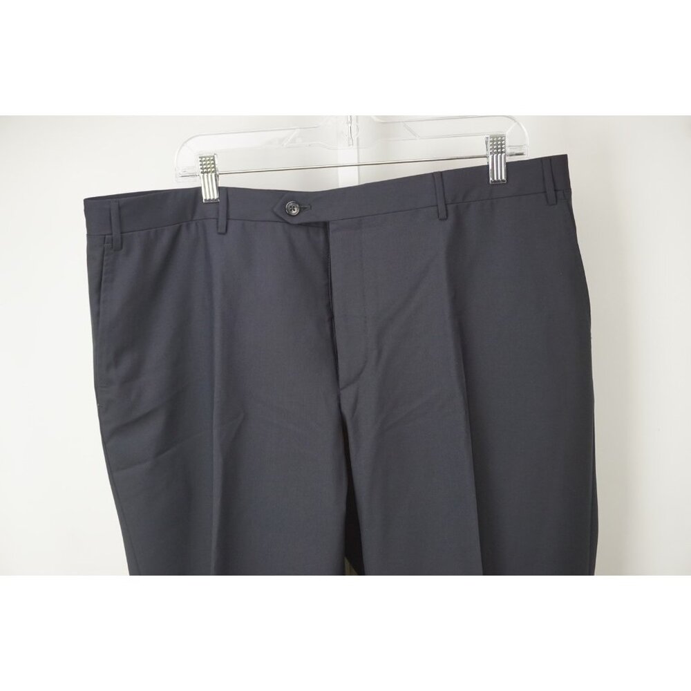 Corneliani Leader Dark Blue Silk Blend Dress Pants Sz 56 NEW